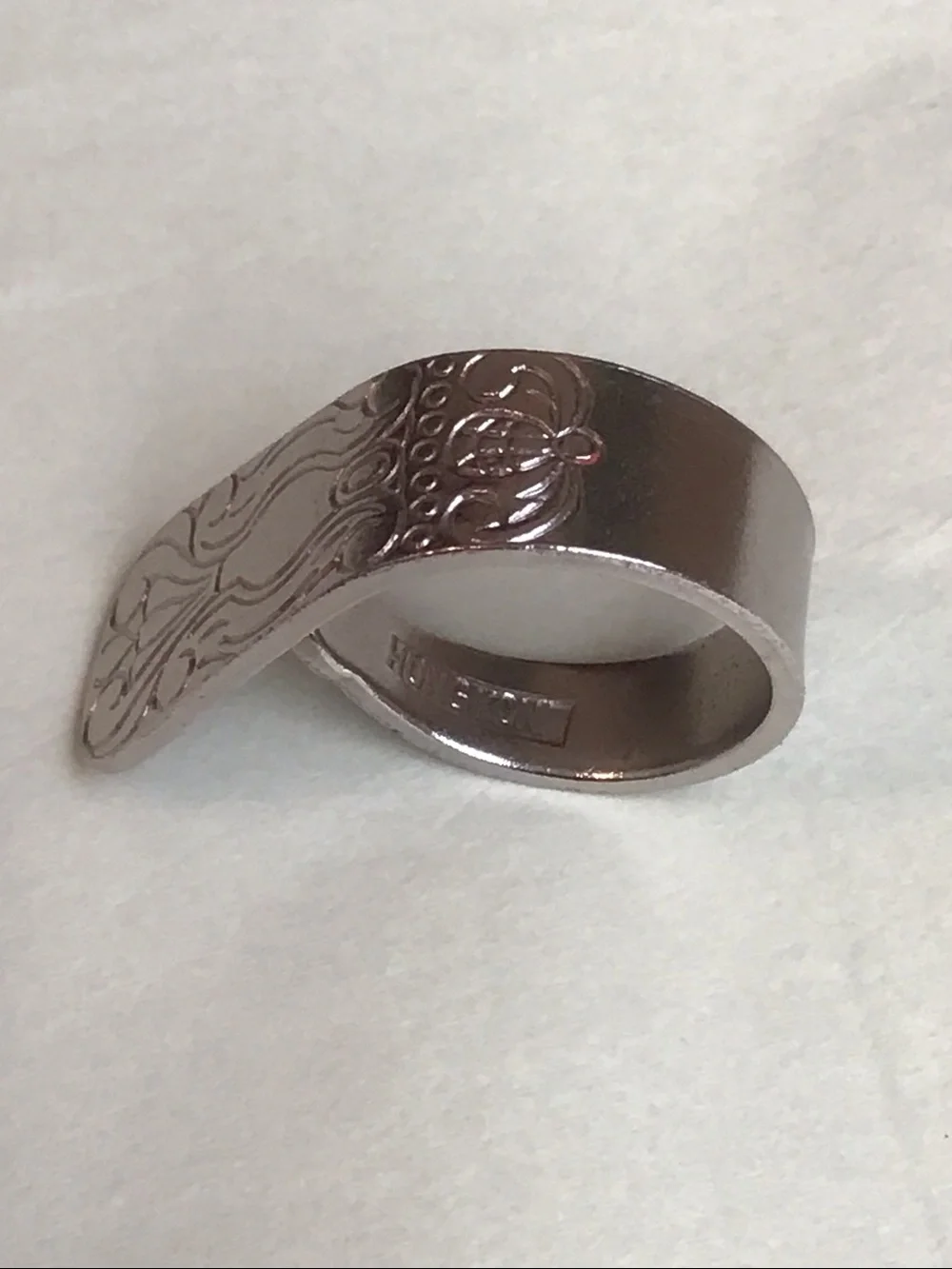 Vintage Silver Spoon Ring, Adjustable